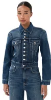 Stella Mccartney Dark Blue Button Up Denim Jacket Dark Blue In Blue