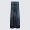 Stella Mccartney Contrasting Straight-leg Jeans In Vintage Dark