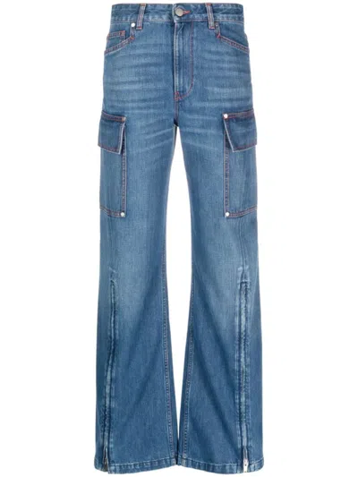 STELLA MCCARTNEY DARK BLUE FRONT ZIP DENIM PANT