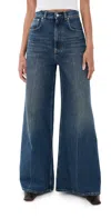Stella Mccartney Dark Blue Wide High Waist Jeans Dark Blue In Blue