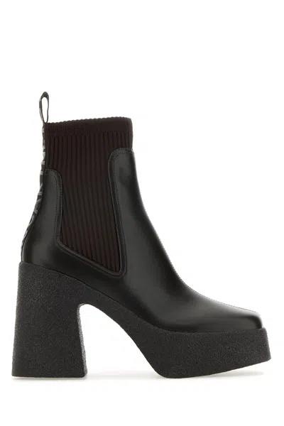 STELLA MCCARTNEY DARK BROWN ALTER MAT SKYLA ANKLE BOOTS