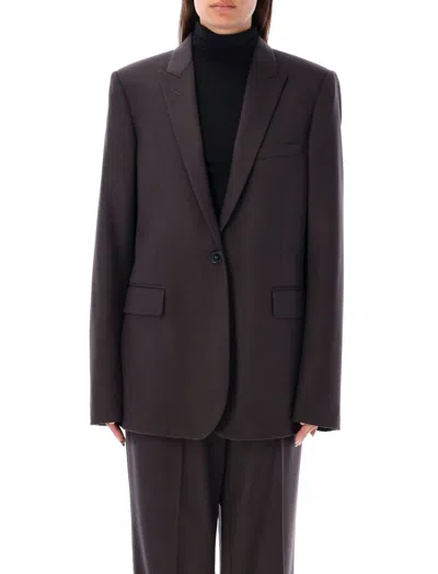 STELLA MCCARTNEY DARK BROWN SINGLE BREASTED BLAZER