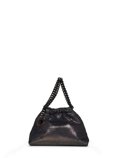 Stella Mccartney Falabella Mini Drawstring Bag Dark Navy Polyester Shoulder In Blue