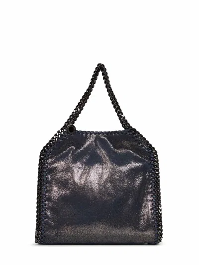 Stella Mccartney Dark Navy Falabella Mini Tote Bag In Blue