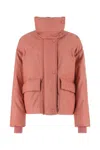 Stella Mccartney Padded Jacket With High Collar And Pockets In Dark Pink