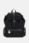 Stella Mccartney Dartmoor Drawstring Flap Backpack In Black