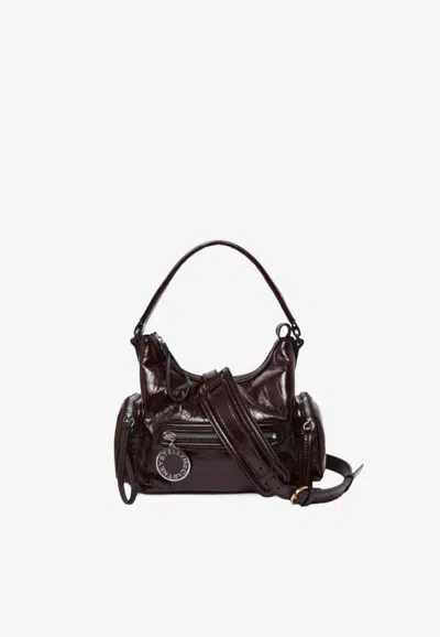 Stella Mccartney Dartmoor Crossbody Bag With Crinkled-finish In Blue