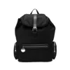 Stella Mccartney Dartmoor Drawstring Flap Backpack In Black