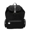 Stella Mccartney Dartmoor Drawstring Flap Backpack In Black
