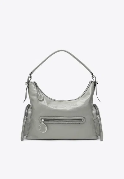 Stella Mccartney Dartmoor Faux Leather Shoulder Bag In Gray