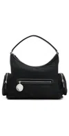 Stella Mccartney Womens Ultra Black Dartmoor Patent Vegan Leather Shoulder Bag In Black