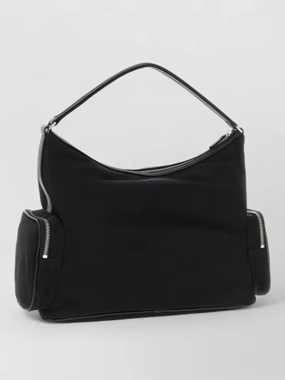 Stella Mccartney Dartmoor Shoulder Bag Front And Side Pockets In Black