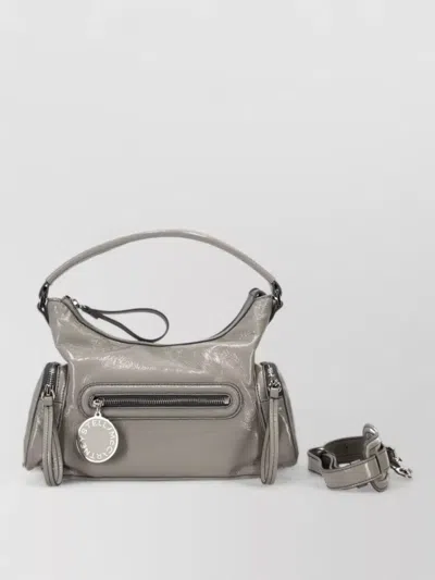 Stella Mccartney Dartmoor Crossbody Bag With Glossy-finish In Orange
