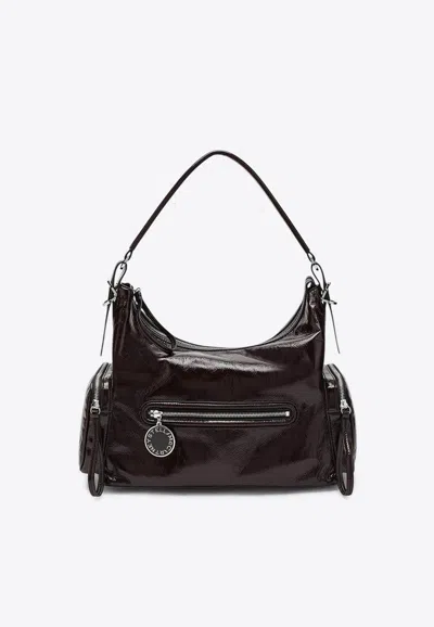Stella Mccartney Dartmoor Shoulder Bag With Medallion In Purple