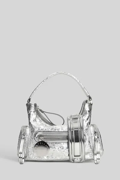 Stella Mccartney Dartmoor Small Shoulder Bag In Silver Polyamide