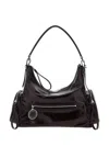 Stella Mccartney Maroon Dartmoor Shoulder Bag In Black