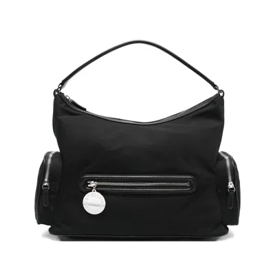 Stella Mccartney Womens Ultra Black Dartmoor Patent Vegan Leather Shoulder Bag
