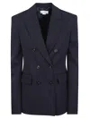 Stella Mccartney Slim Jacket Double Breasted Tailoring Lapel In Blue