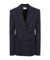 Stella Mccartney Slim Jacket Double Breasted Tailoring Lapel In Blue