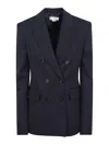 Stella Mccartney Slim Jacket Double Breasted Tailoring Lapel In Blue