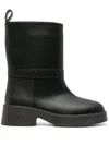Stella Mccartney Logo Lettering Pull-on Ankle Boots In Black