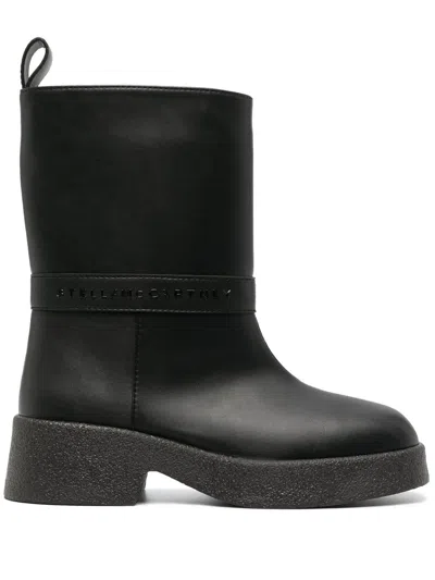 STELLA MCCARTNEY DEBOSSED-LOGO DETAIL BOOTS