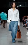 Stella Mccartney Deconstructed Denim Wide-leg Jeans In Blue