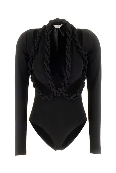 Stella Mccartney Bodysuit With Braided Detail And Cut-out Front In 1000