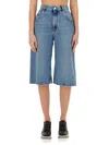 Stella Mccartney Denim Bermuda Shorts In Denim