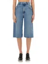 Stella Mccartney Denim Bermuda Shorts In Denim