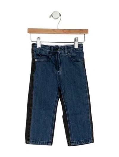 Pre-owned Stella Mccartney Babies' Denim Blue And Black Jeans With Zip Closure In Multi