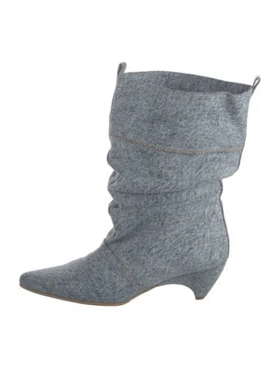 Pre-owned Stella Mccartney Denim Boots In Blue