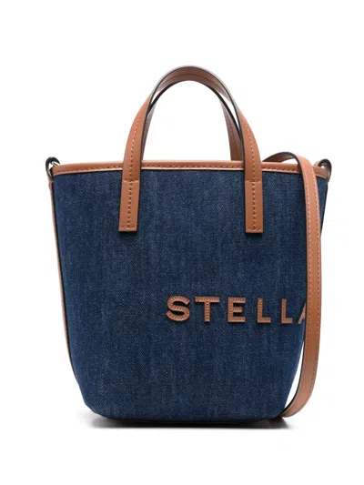 Stella Mccartney Denim Bucket Bag In Blue