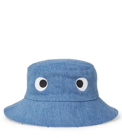 Stella Mccartney Kids' Denim Bucket Hat In Blue