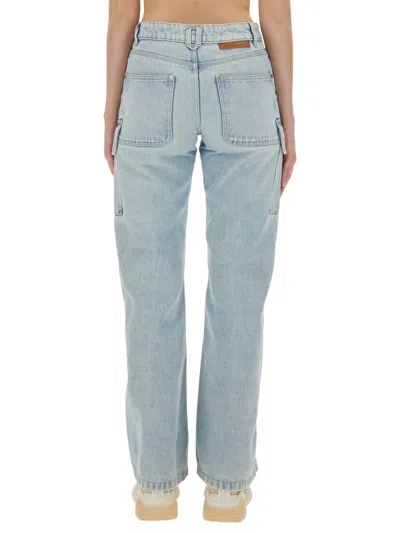 Stella Mccartney Denim Cargo Cargo Pants In Blue