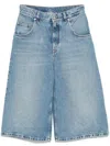 Stella Mccartney Denim Cotton Bermuda Shorts