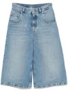 Stella Mccartney Denim Bermuda Shorts In Clear Blue