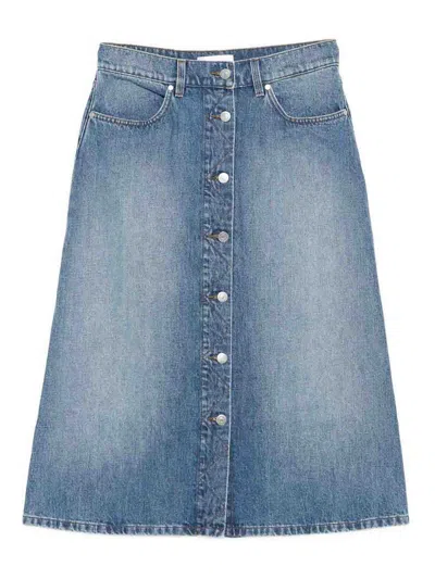 STELLA MCCARTNEY FALDA SEMILARGA - AZUL