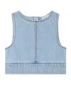 Stella Mccartney Denim Crop Top In Blue