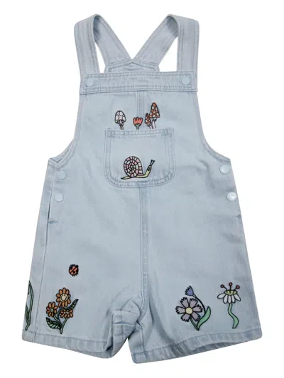 Stella Mccartney Kids' Denim Dungarees In Blue
