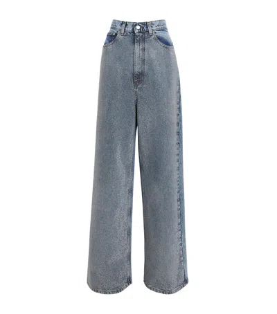 Stella Mccartney Denim Embellished Hotfix Jeans In Blue