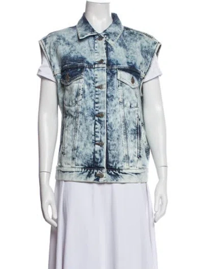 Pre-owned Stella Mccartney Denim Jacket In Blue/white