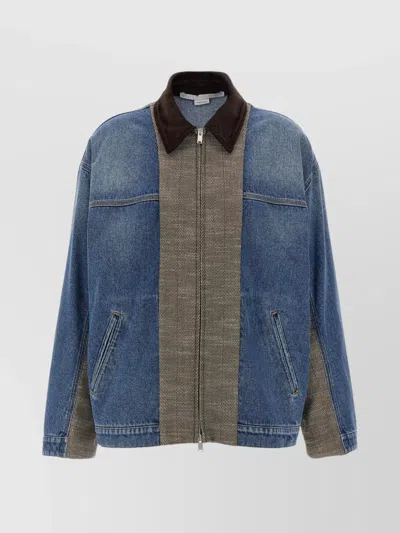 STELLA MCCARTNEY DENIM JACKET FEATURING TWEED INSERT