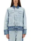 Stella Mccartney Denim Jacket With Contrasting Panel In Denim