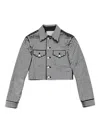 Stella Mccartney Denim Jacket With Mirror Clothing In Black