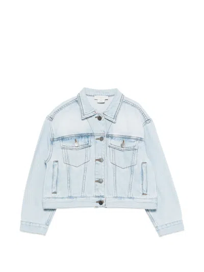 Stella Mccartney Kids' Denim Jacket With Pockets In Blue