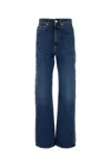 Stella Mccartney Womens Blue Vintage Denim Faded-wash Straight-leg High-rise Jeans