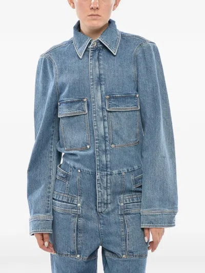 Stella Mccartney Denim Jumpsuit In Blue
