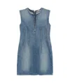 Stella Mccartney Denim Mini Dress In Blue