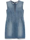 Stella Mccartney Denim Mini Dress In Blue